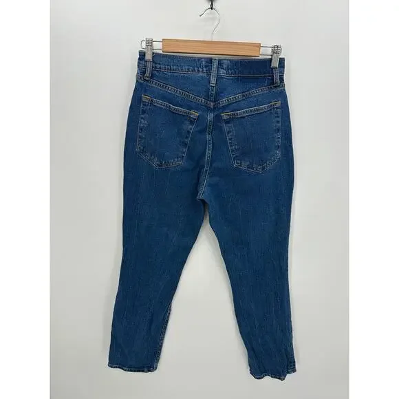 Abercrombie The 90s Slim Straight Ultra High Rise Denim Jeans Women 28/6 Curve - Picture 2 of 7